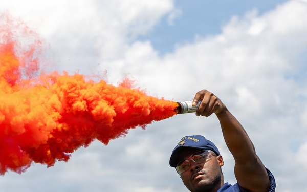 USCG Gunner's Mates train with signaling pyrotechnics