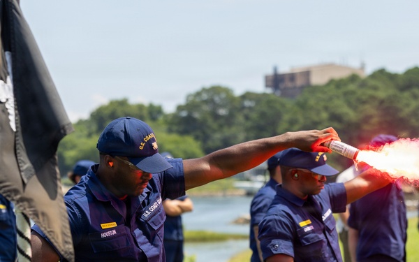 USCG Gunner's Mates train with signaling pyrotechnics
