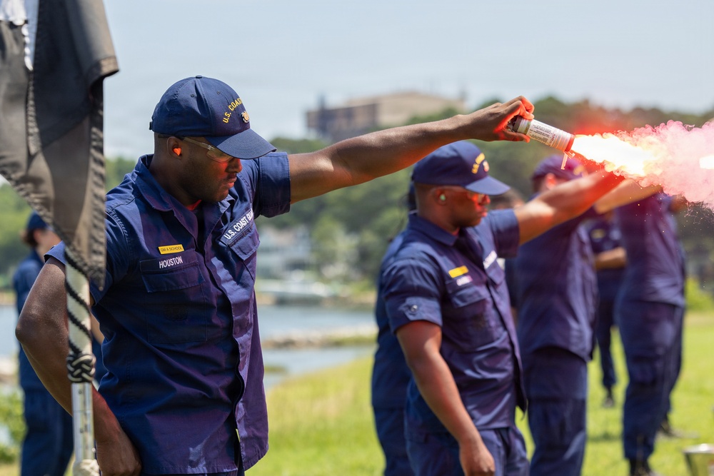 USCG Gunner's Mates train with signaling pyrotechnics