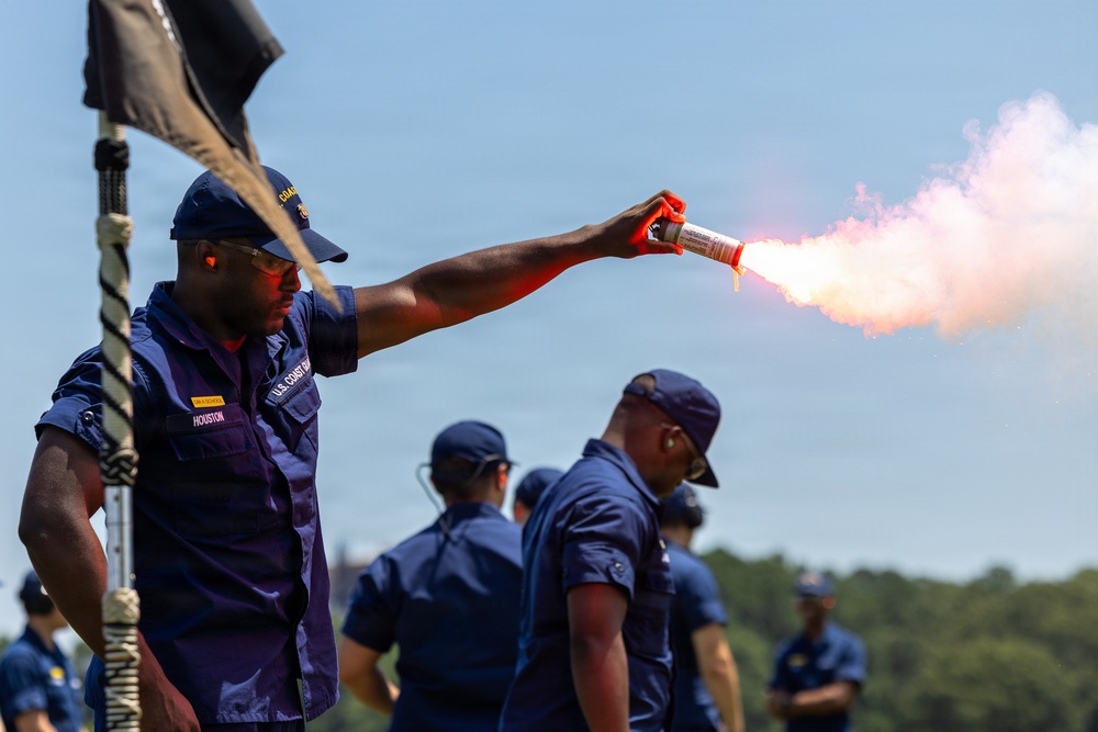 USCG Gunner's Mates train with signaling pyrotechnics