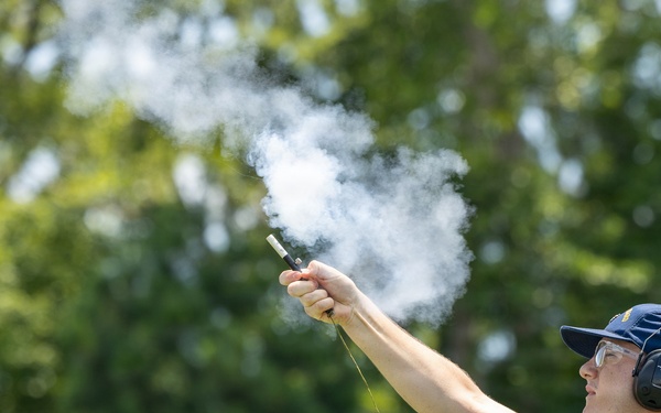 USCG Gunner's Mates train with signaling pyrotechnics