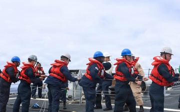 USS Carl M. Levin conducts replenishment-at-sea during RIMPAC 26