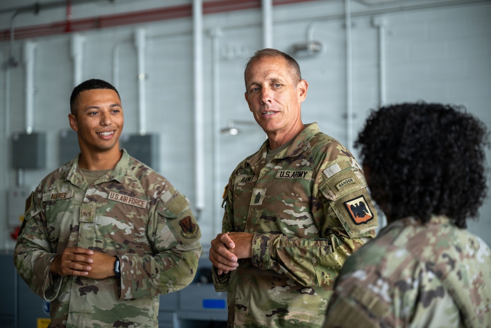 NGB Senior Enlisted Advisor Visits Tyndall, Engages with 1st Air Force and F-35 Airmen