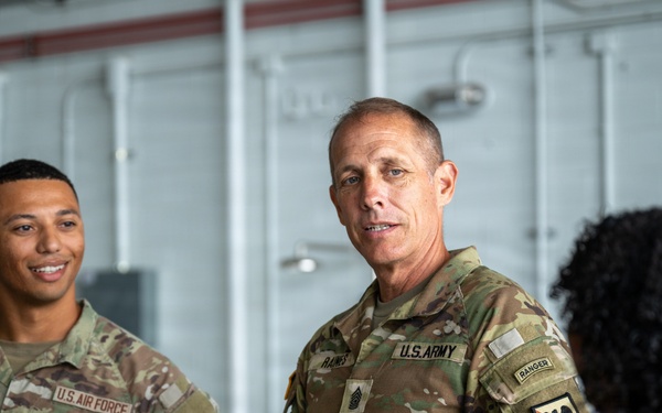 NGB Senior Enlisted Advisor Visits Tyndall, Engages with 1st Air Force and F-35 Airmen