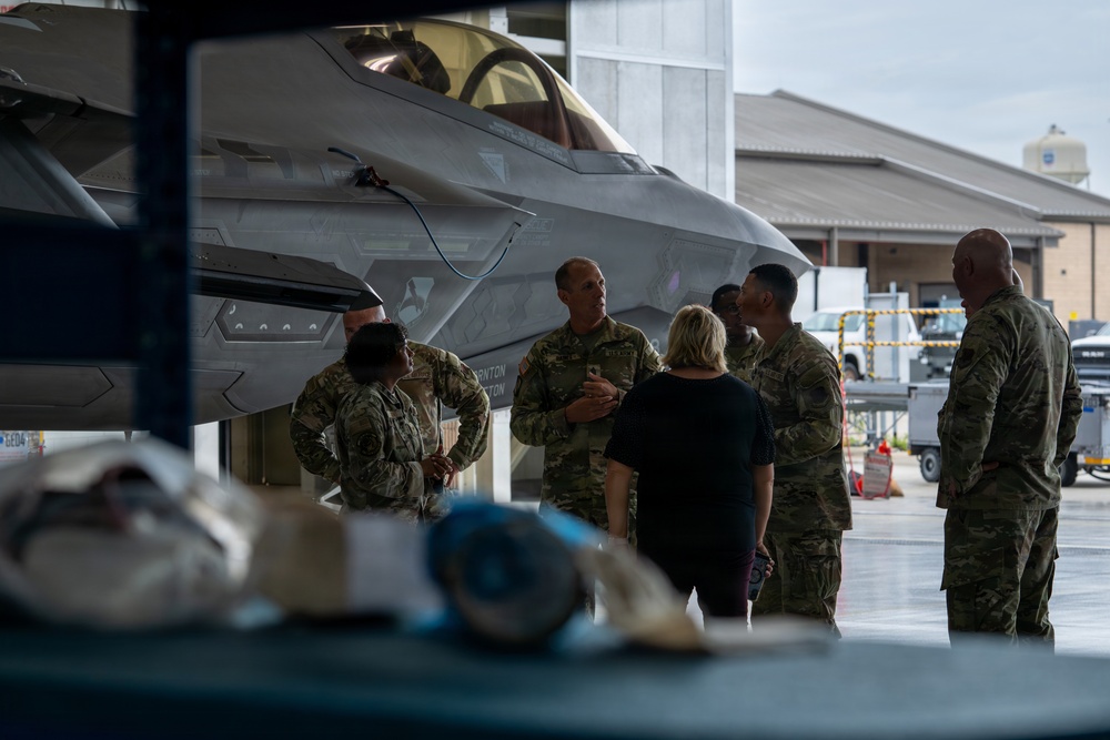 NGB Senior Enlisted Advisor Visits Tyndall, Engages with 1st Air Force and F-35 Airmen