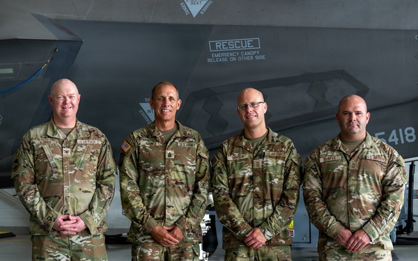 NGB Senior Enlisted Advisor Visits Tyndall, Engages with 1st Air Force and F-35 Airmen