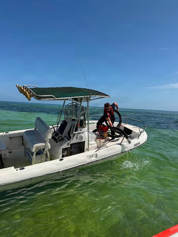 Station Islamorada boat crew dewatering mission