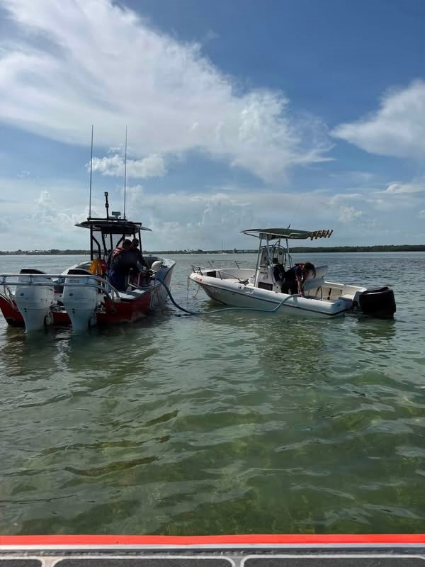 Station Islamorada boat crew dewatering mission