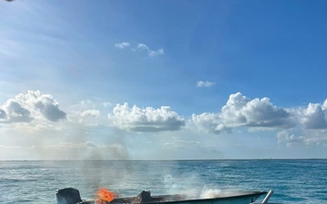 Station Islamorada responds to vessel fire
