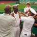 USS Arlington (LPD 24) Sailors promote at Fenway Park