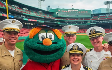 USS Arlington (LPD 24) Sailors promote at Fenway Park