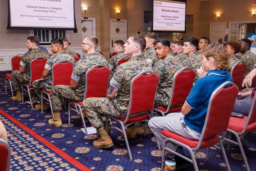 Marine Corps Base Quantico hosts Welcome Aboard Brief
