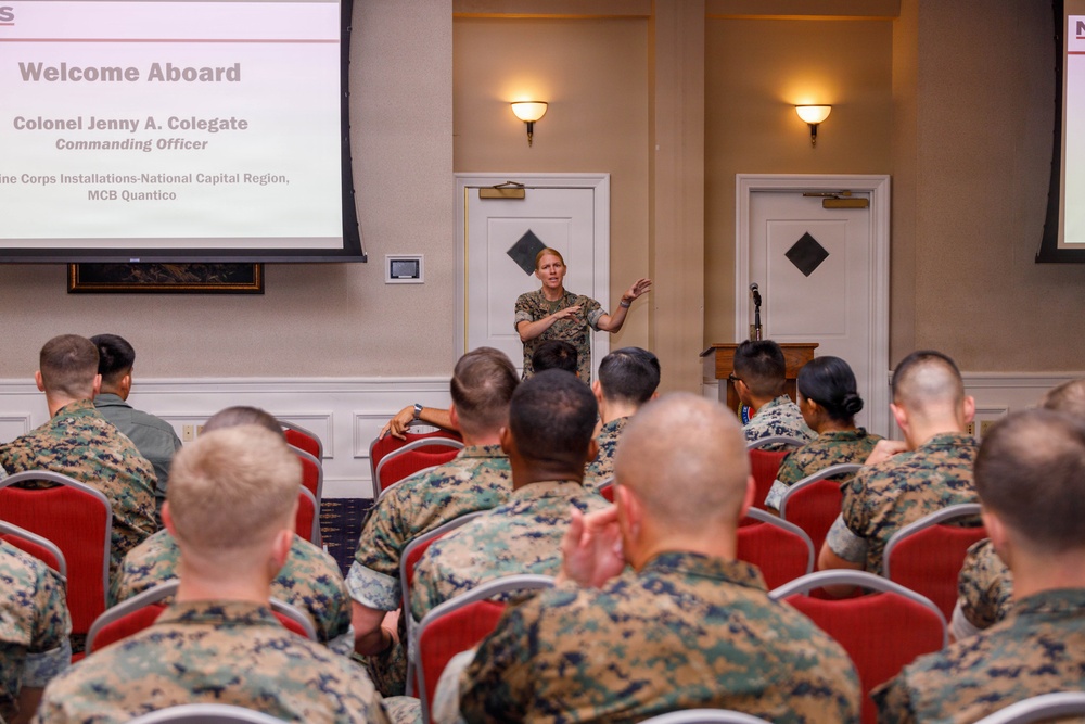 Marine Corps Base Quantico hosts Welcome Aboard Brief