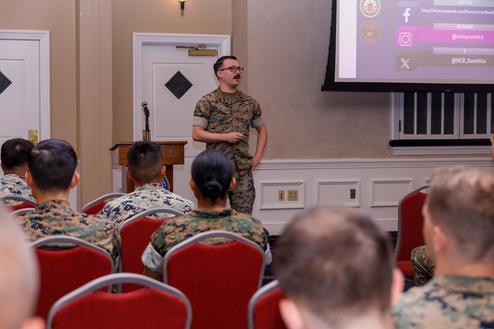 Marine Corps Base Quantico hosts Welcome Aboard Brief