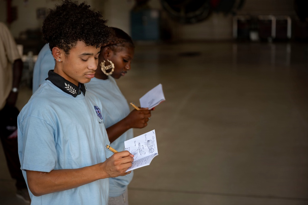 Tuskegee Airmen Aerospace Camp participates in 507th ARW static tour