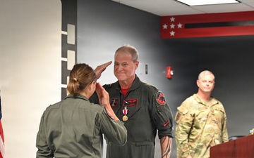 104th Fighter Wing Celebrates Flight Surgeon's Fifteen Years of Service with Fini Flight