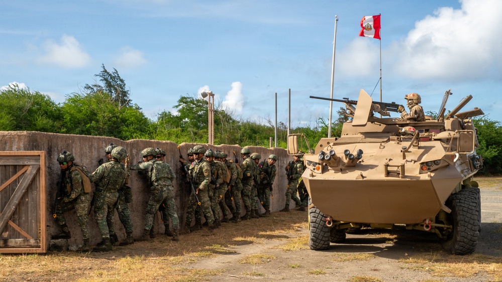 U.S., Peruvian Naval Infantry and Philippine Marines conduct urban operations training during RIMPAC 2026