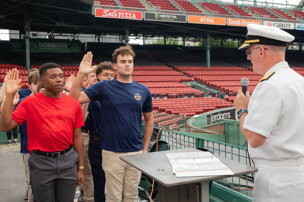 Oath of Enlistment &amp;amp; Re-Enlistment Ceremony at Fenway Park