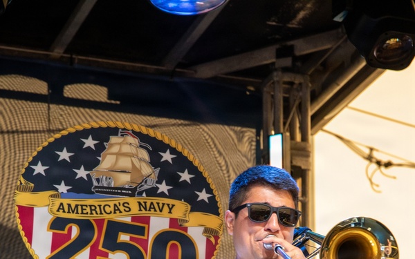 Navy Brass Band Performs During Sail250 in Boston