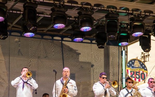 Navy Brass Band Performs During Sail250 in Boston