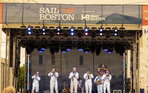 Navy Brass Band Performs During Sail250 in Boston