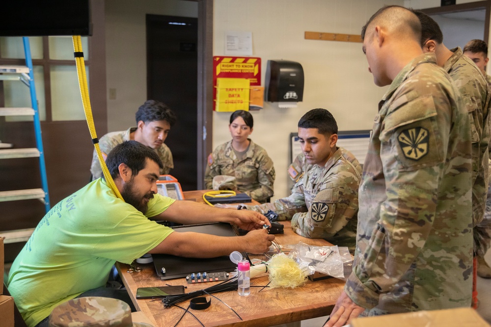 AZNG 448th Engineers Upgrade Camp Navajo Fiberoptic System