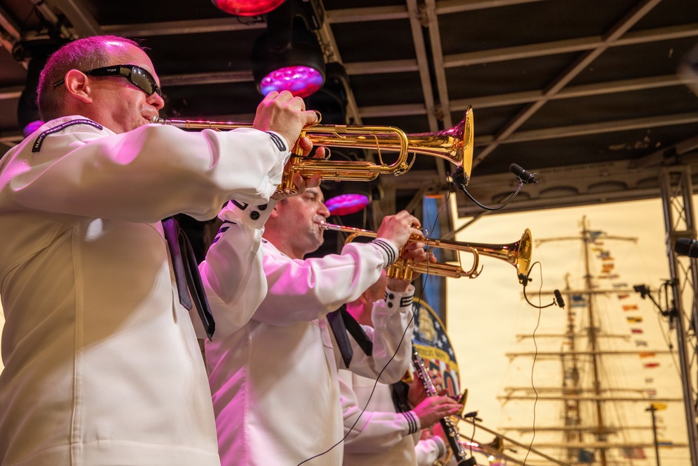 Navy Brass Band Performs During Sail250 in Boston