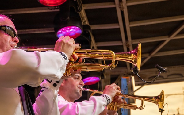 Navy Brass Band Performs During Sail250 in Boston