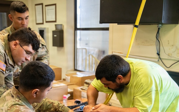 AZNG 448th Engineers Upgrade Camp Navajo Fiberoptic System