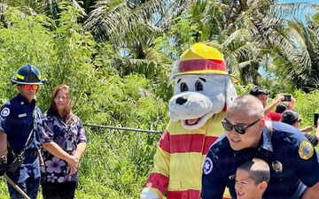 NBG Firefighters Interact with Youth from Sister Village