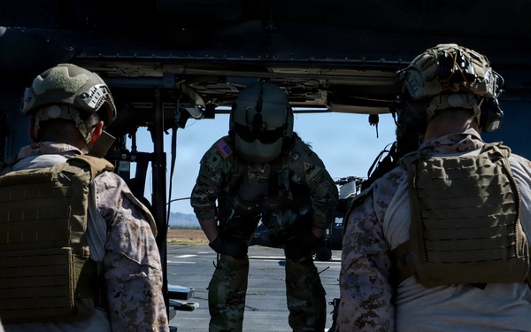 4th, 5th Air Naval Gunfire Liaison Company Marines conduct casualty evacuation training and reconnaissance