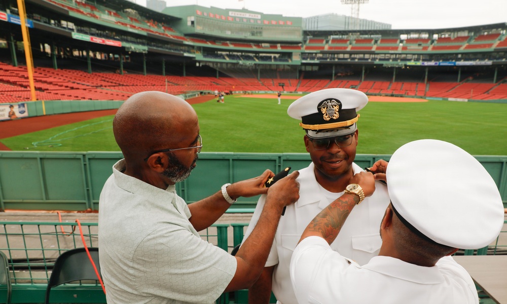 Navy Ensign Promoted at Fenway Park During Sail250 Boston