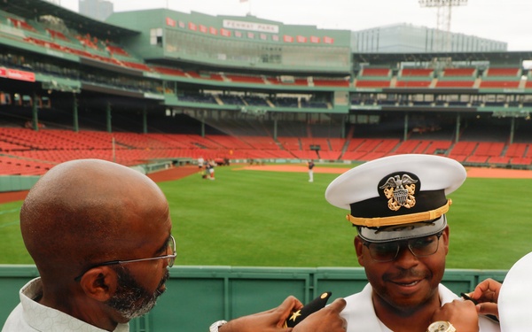 Navy Ensign Promoted at Fenway Park During Sail250 Boston