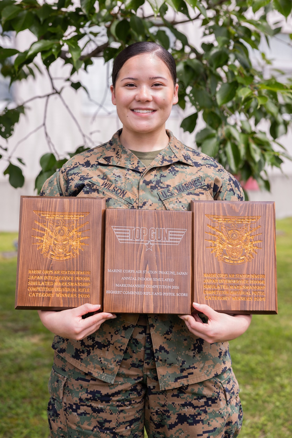 Cpl. Kiana Wilson Wins First Place in the Individual Rifle and Pistol Category