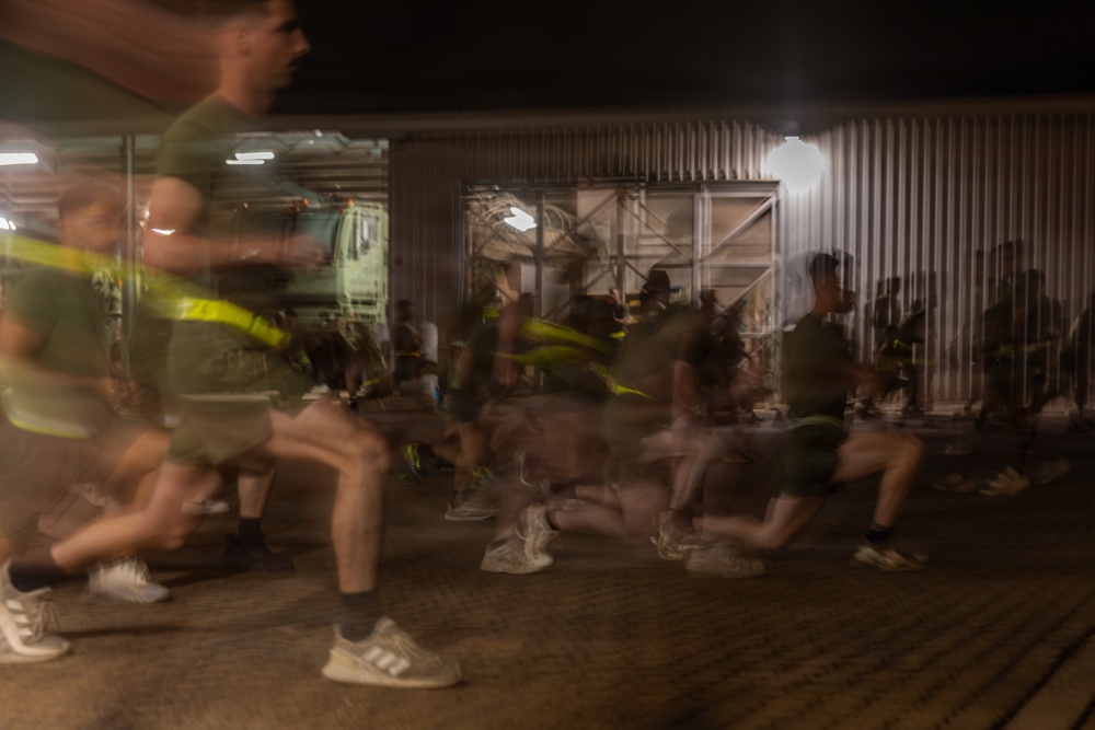 MRF-D Marines participate in motivational run during Corporals Course