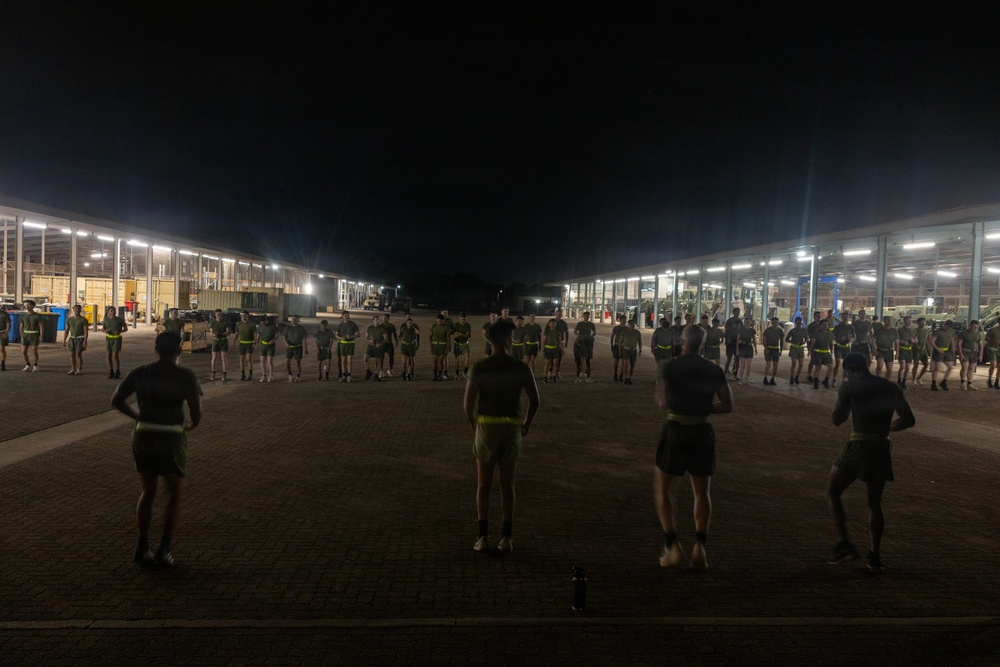 MRF-D Marines participate in motivational run during Corporals Course