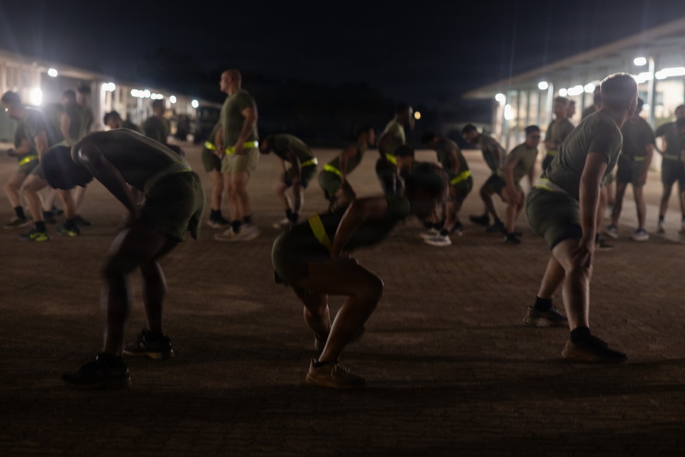 MRF-D Marines participate in motivational run during Corporals Course