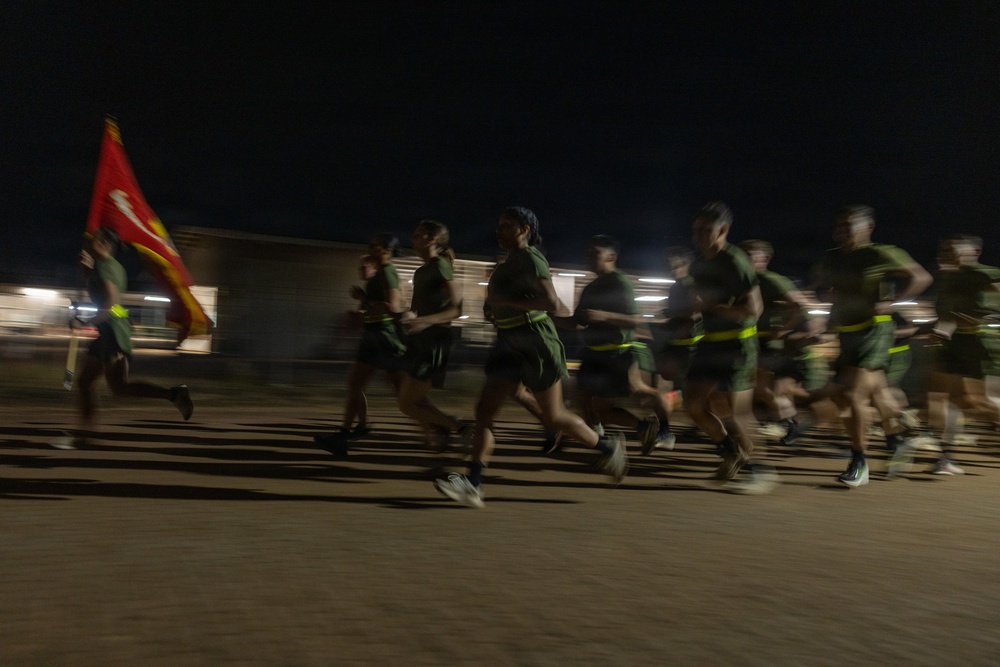 MRF-D Marines participate in motivational run during Corporals Course
