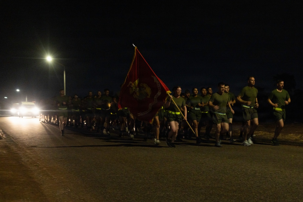MRF-D Marines participate in motivational run during Corporals Course