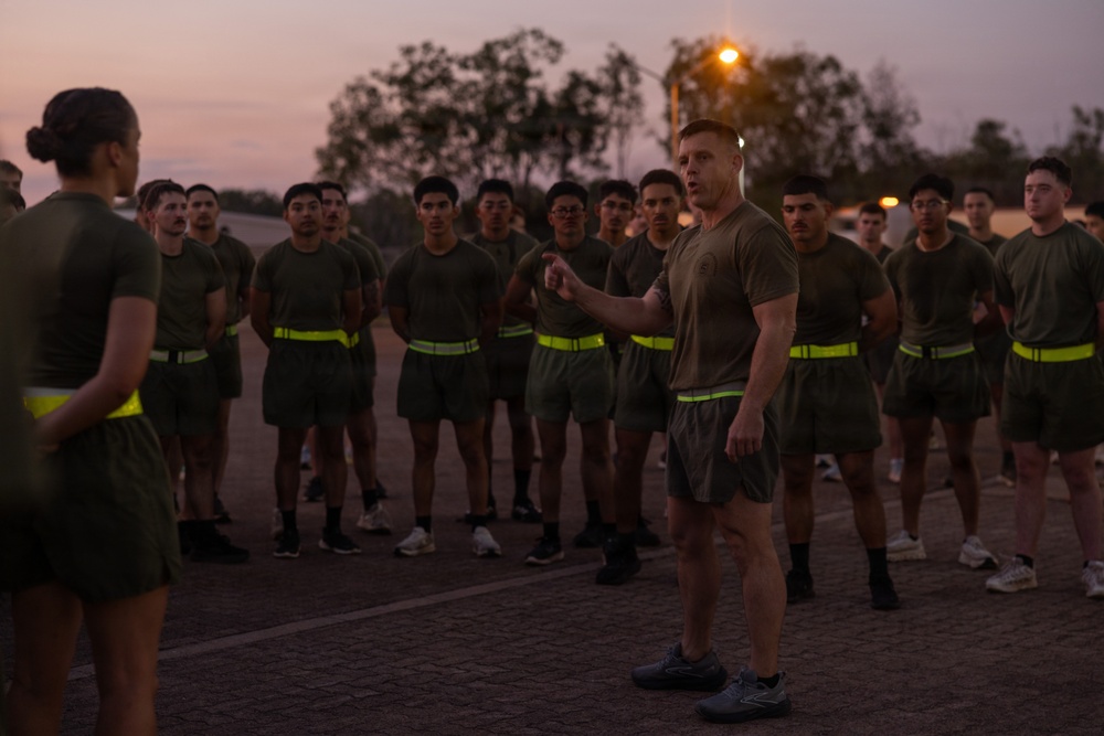 MRF-D Marines participate in motivational run during Corporals Course