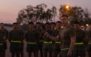 MRF-D Marines participate in motivational run during Corporals Course