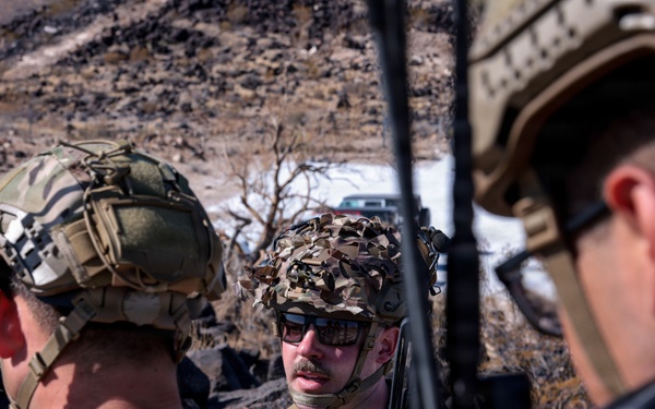 5th  Air Naval Gunfire Liaison Company Marines and 7th Parachute Regiment Royal Horse Artillery soldiers conduct live-fire close air support