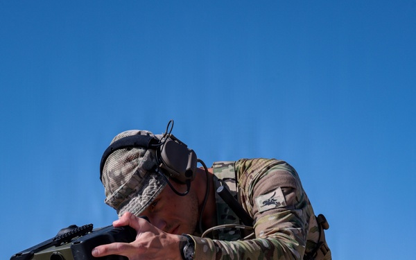 5th  Air Naval Gunfire Liaison Company Marines and 7th Parachute Regiment Royal Horse Artillery soldiers conduct live-fire close air support