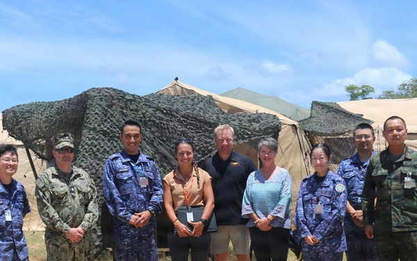 Multinationals participate in humanitarian assistance and disaster relief training during RIMPAC 2026