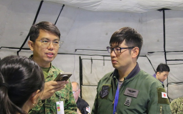 Multinationals participate in humanitarian assistance and disaster relief training during RIMPAC 2026
