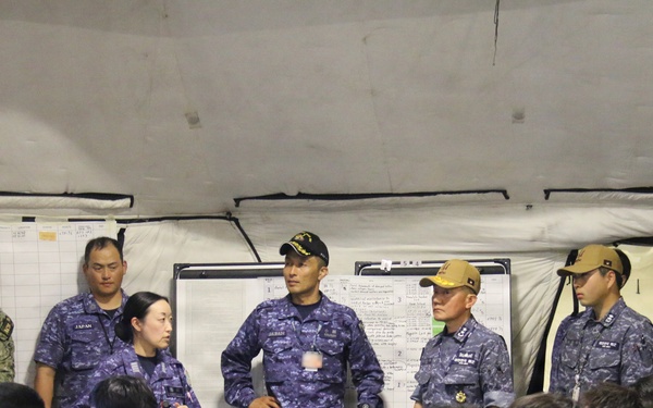 Multinationals participate in humanitarian assistance and disaster relief training during RIMPAC 2026