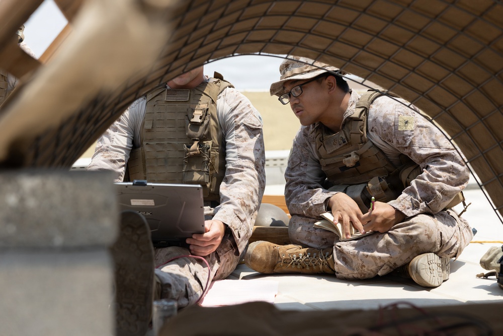 U.S. Marines conduct a satellite communications class