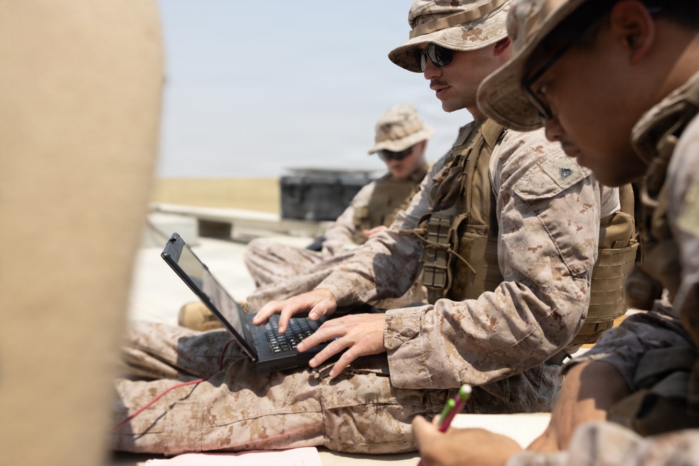 U.S. Marines conduct a satellite communications class