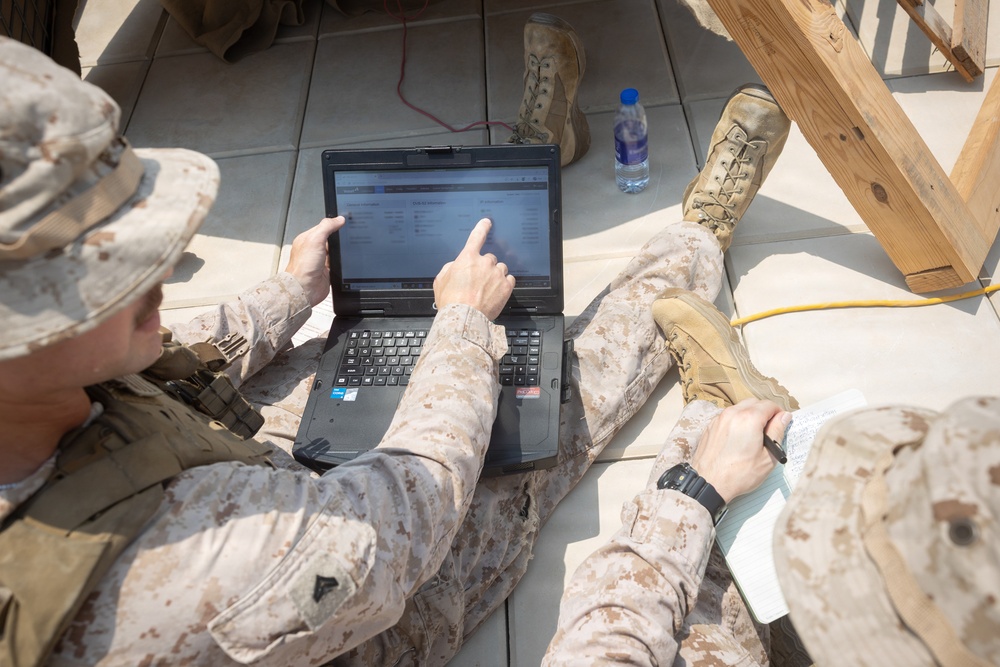 U.S. Marines conduct a satellite communications class