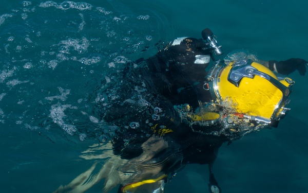 Multinational Navy divers conduct diving operations during RIMPAC 2026